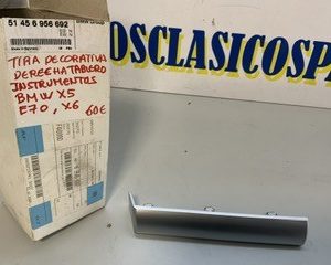 TIRA DECORATIVA DRCHA. TABLERO INSTRUMENTOS BMW X5,X6. OEM 51456956692